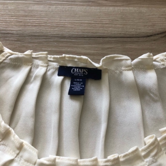 Chaps Elegant Cream Women's Top - Picture 7 of 8